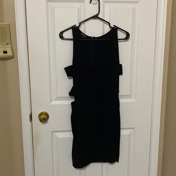 Black mini dress with cut outs - Picture 1 of 4